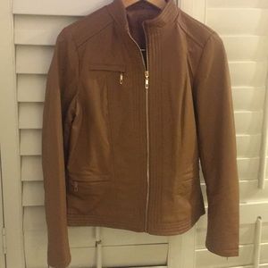 Camel Color Moto Jacket